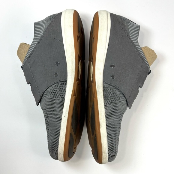 OluKai Makia Ulana Kai Sneakers Gray Knit Leather Men’s Size 8 Leather EUC - Picture 4 of 8